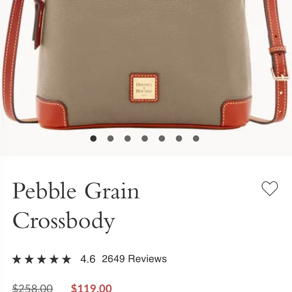 Dooney & Bourke Pebble Grain Crossbody - Gray and Red